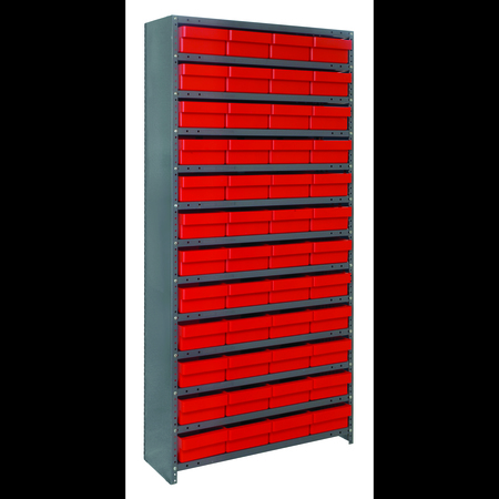 QUANTUM STORAGE SYSTEMS Euro Drawer Shelving Closed Unit CL1275-701RD
